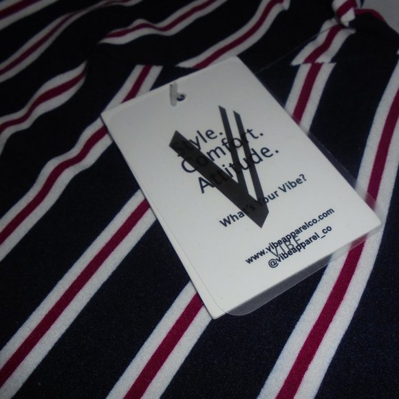 Dress Junior Jumper Sundress Sleeveless Stretchy Jersey Knit stripe retro summer - Picture 6 of 6